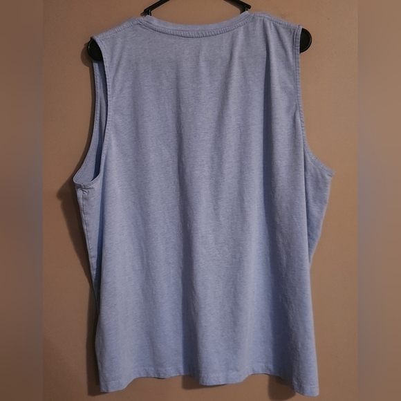 Natural Reflections 2X Women's Blue Sleeves Tank Top - Picture 3 of 5